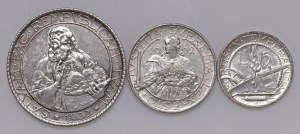 SAN MARINO 20, 10, 5 Lire 1932 - AG Partia trzech monet...