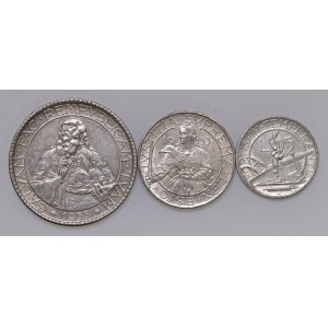 SAN MARINO 20, 10, 5 Lire 1933 - AG Lotto di tre monete...