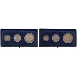 SAN MARINO 20, 10, 5 Lire 1935 - AG Lotto di tre monete inse...