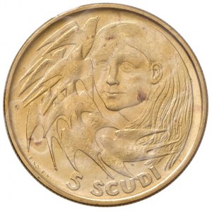 SAN MARINO 5 Scudi 1980 - AU (g 15 - Tit. 917) In astuccio c...