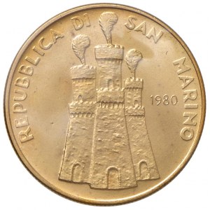SAN MARINO 5 Scudi 1980 - AU (g 15 - Tit. 917) In astuccio c...