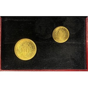 SAN MARINO 1 e 2 Scudi 1974 - AU (g 3 + 6 - Tit. 917) Lotto ...