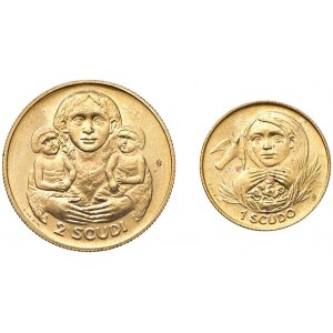 SAN MARINO 1 e 2 Scudi 1980 - AU (g 3 + 6 - Tit. 917) Lotto ...
