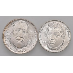 SAN MARINO 1.000 e 500 Lire 1982 - AG (g 14,63 + 11,08) Lott...