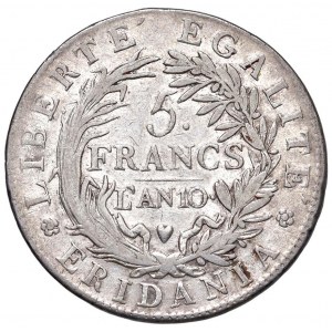 TORINO Repubblica Subalpina (1800-1802) 5 Franchi A. 10 - Gi...