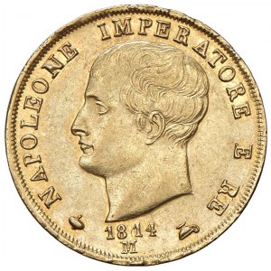 Napoleone (1805-1814) Milano - 40 Lire 1814 Puntali sagomati...