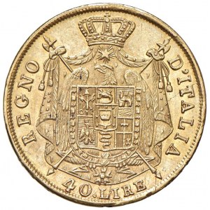 Napoleone (1805-1814) Milano - 40 Lire 1814 Puntali sagomati...