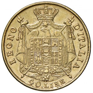 Napoleon (1805-1814) Miláno - 40 Lire 1814 Tvarované hroty...
