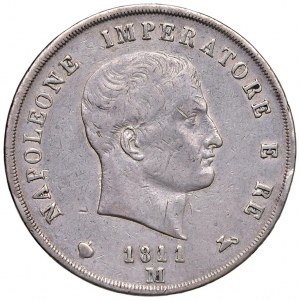 Napoleon (1805-1814) Milan - 5 Lire 1811 Sharp points, c...