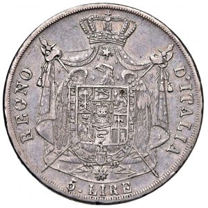 Napoleone (1805-1814) Milano - 5 Lire 1811 Puntali aguzzi, c...