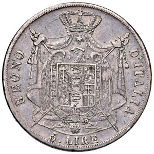 Napoleon (1805-1814) Milan - 5 Lire 1811 Sharp points, c...