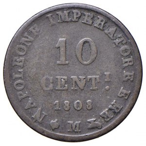 Napoleone (1804-1814) Milano - 10 Centesimi 1808 - Gig. 197 ...