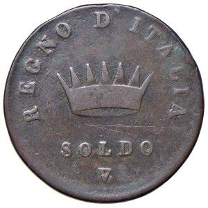 Napoleone (1805-1814) Venezia - Soldo 1808 - Gig. 30 CU (g 9...