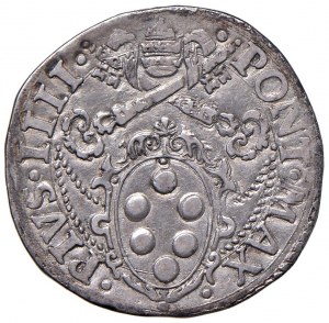 Pavel IV (1559-1559) Testone - MIR 1053/5b; Munt. 9 AG (g 9,...