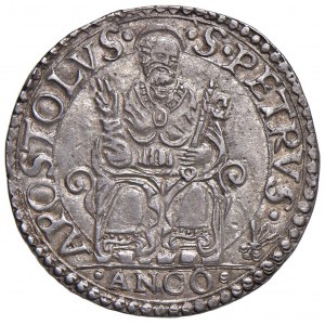 Paolo IV (1559-1565) Ancona - Testone - MIR 1060/7; Munt. 52...