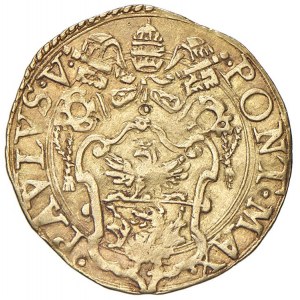Paolo V (1605-1621) Scudo A. II - Munt. 11 AU (g 3,33) RR...