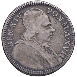 Benedetto XIV (1740-1758) Quinto di scudo 1756 A. XVII - Mun...