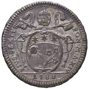 Pio VI (1775-1779) Quinto di scudo 1788 A. XIV - Munt. 200 A...