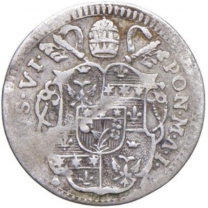 Pius VI (1775-1779) Grosso 1775 A. I - Munt. 50 AG (g 1,16) R..