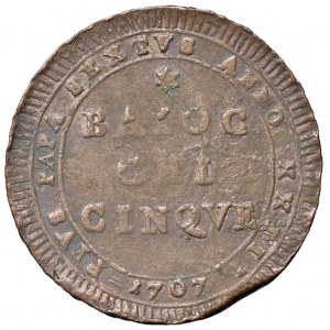 Pio VI (1775-1799) Roma - Madonnina 1707 (SIC) con T M - Nom...