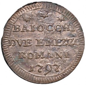 Pio VI (1775-1799) Sampietrino ridotto 1797 - Nomisma 135 CU...