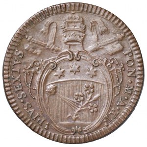 Pio VI (1775-1799) Baiocco A. XI - Nomisma 183 CU (g 8,99) D...