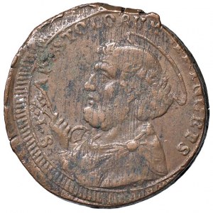 Pio VI (1775-1799) Ancona - Sampietrino 1796 con T M - Nomis...