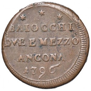 Pio VI (1775-1799) Ancona - Sampietrino 1796 con T M - Nomis...