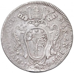 Pie VI (1775-1799) Bologne - 50 Bolognini 1778 A. III - Munt...