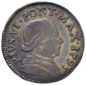 Pius VI (1775-1799) Bologna - Muraiola da 4 Baiocchi 1796 dat...