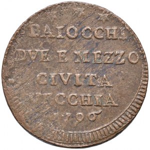 Pio VI (1775-1799) Civitavecchia - Sampietrino 1796 - Nomism...