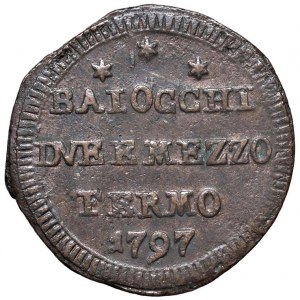 Pio VI (1775-1799) Fermo - Sampietrino 1796 - Nomisma 50 CU ...