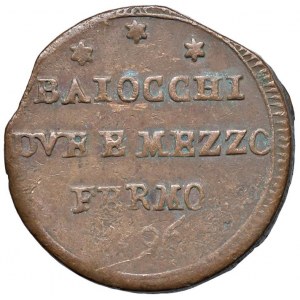 Pius VI. (1775-1799) Fermo - Sampietrino 1796 - Nomisma 50 CU ...