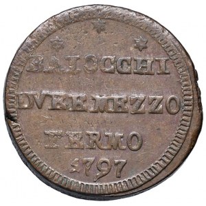 Pio VI (1775-1799) Fermo - Sampietrino 1797 senza T M - Nomi...