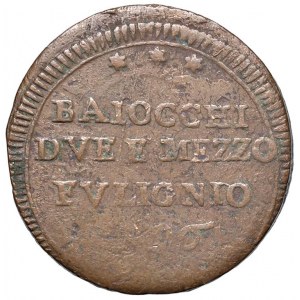 Pio VI (1775-1799) Foligno - Sampietrino 1796 - Nomisma 58 C...