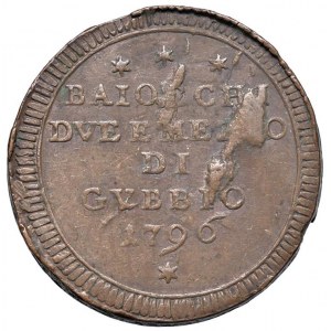 Pio VI (1775-1799) Gubbio - Sampietrino 1796 stella sotto la...