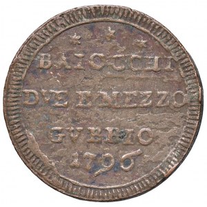 Pio VI (1775-1799) Gubbio - Sampietrino 1796 - Nomisma 68 CU...
