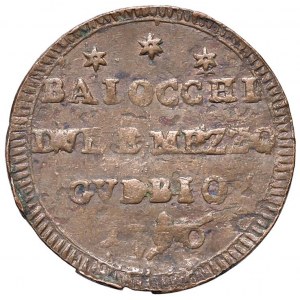 Pius VI (1775-1799) Gubbio - Sampietrino ridotto 1796 - Nomis...