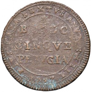 Pius VI (1775-1799) Perugia - Madonnina 1797 A.. XXIII - Nomis...