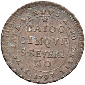 Pio VI (1775-1799) San Severino - Madonnina 1797 - Nomisma 1...