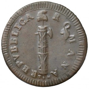 Repubblica romana (1798-1799) 2 Baiocchi - Bruni 5 CU (g 16,...