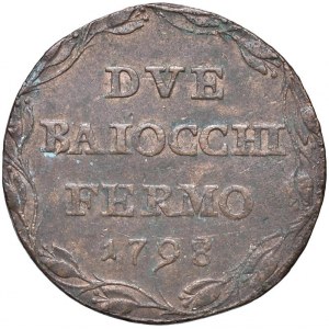 Repubblica romana (1798-1799) Fermo - 2 Baiocchi 1798 - Brun...