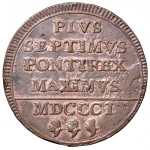 Pius VII (1800-1823) 1801 Baiocco des Besitzes - Nomisma 53 C...