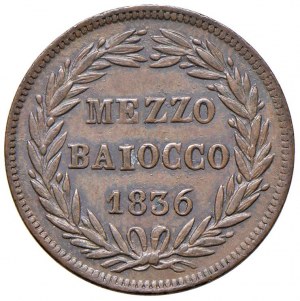 Gregory XVI (1831-1846) Bologna - Mezzo Baiocco 1836 A. VI ...