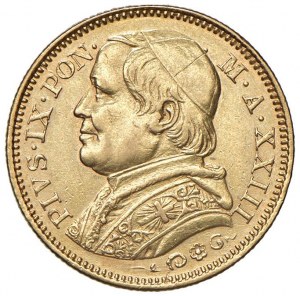 Pius IX (1846-1878) 20 lir 1868 A. XXIIII - Nomisma 848 AU...