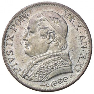 Pio IX (1846-1870) Lira 1867 A. XXI - Nomisma 875 AG (g 5,00...