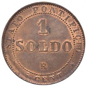 Pius IX (1846-1878) Soldo 1867 A. XXI - Nomisma 904 CU (g 4.8...