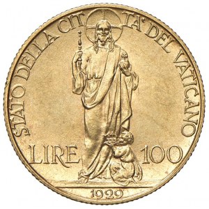 Pio XI (1922-1939) 100 Lire 1929 A. VIII - Nomisma 911 AU (g...