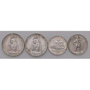 Pius XI (1922-1939) 10 lír 1931 a 1932, 5 lír 1931, 50 centov...