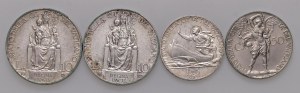 Pius XI (1922-1939) 10 lirów 1931 i 1932, 5 lirów 1931, 50 centów...